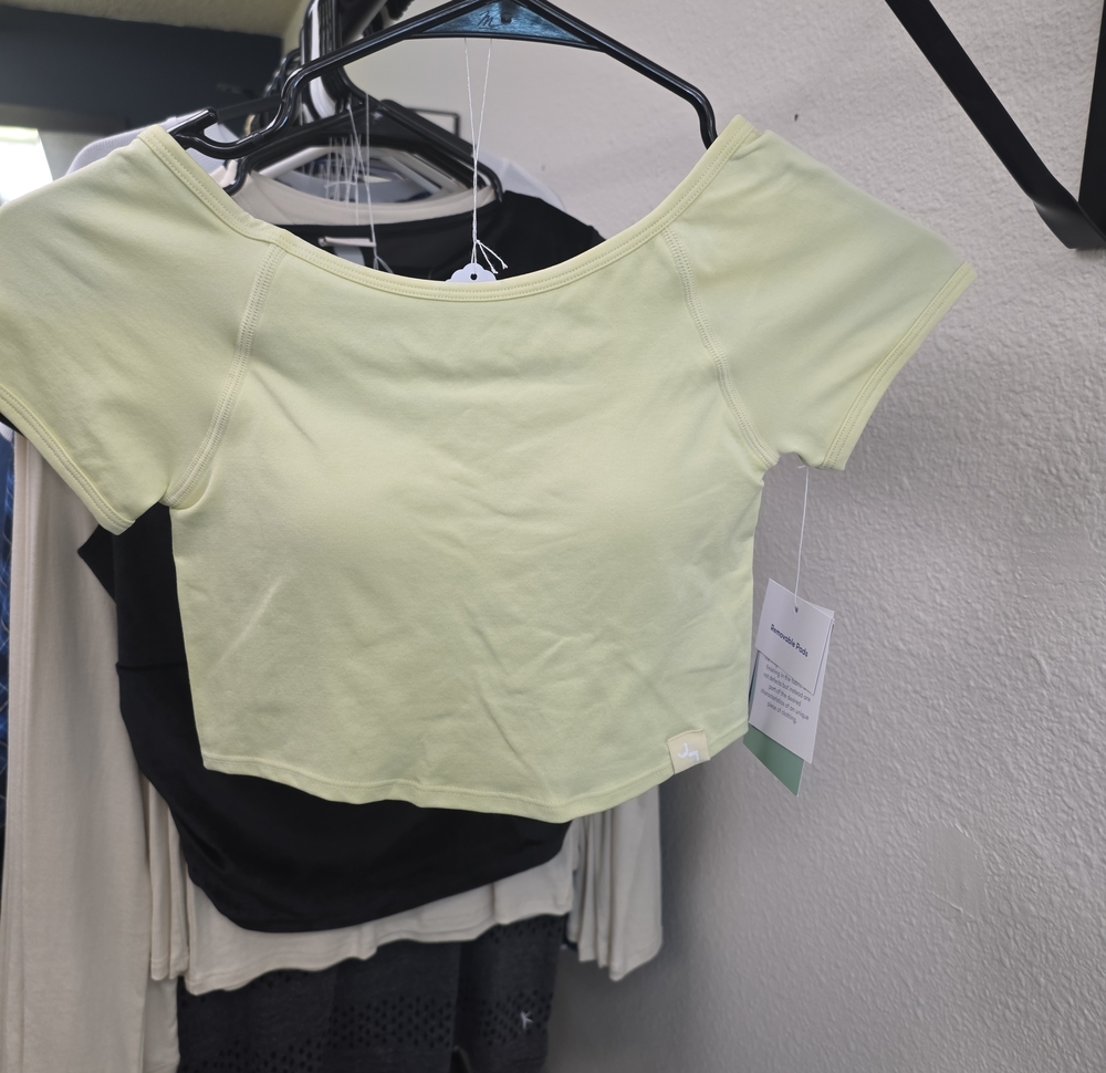 JoyLab Lemon Off-Shoulder Crop Top